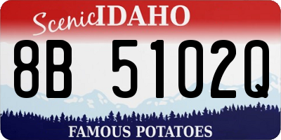 ID license plate 8B5102Q