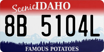 ID license plate 8B5104L