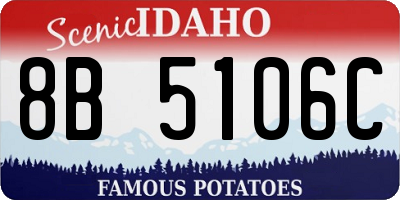 ID license plate 8B5106C
