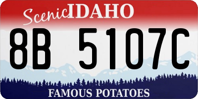 ID license plate 8B5107C