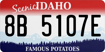 ID license plate 8B5107E