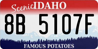 ID license plate 8B5107F
