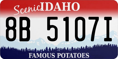 ID license plate 8B5107I