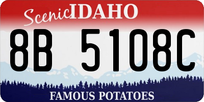 ID license plate 8B5108C