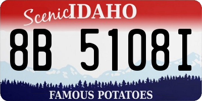 ID license plate 8B5108I