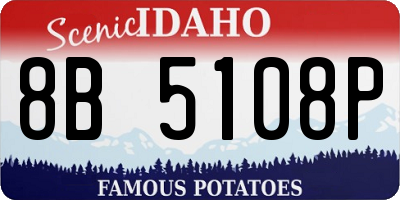ID license plate 8B5108P