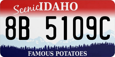 ID license plate 8B5109C