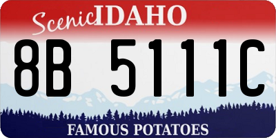 ID license plate 8B5111C