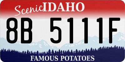 ID license plate 8B5111F