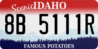 ID license plate 8B5111R