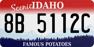 ID license plate 8B5112C