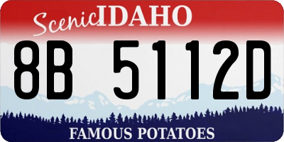 ID license plate 8B5112D