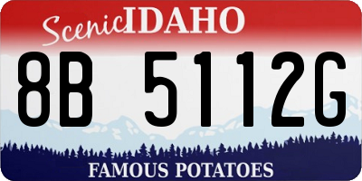 ID license plate 8B5112G