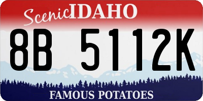 ID license plate 8B5112K