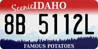 ID license plate 8B5112L
