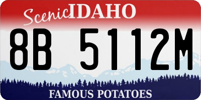 ID license plate 8B5112M