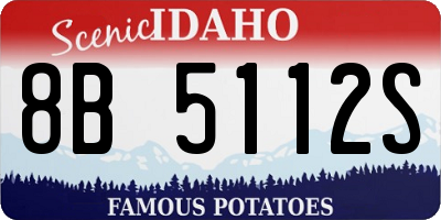 ID license plate 8B5112S