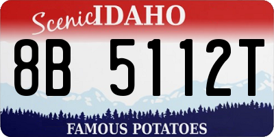 ID license plate 8B5112T
