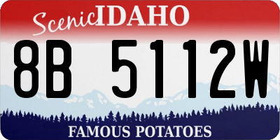 ID license plate 8B5112W