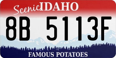 ID license plate 8B5113F