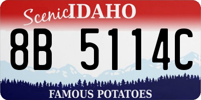 ID license plate 8B5114C