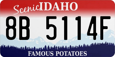 ID license plate 8B5114F