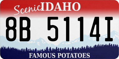 ID license plate 8B5114I