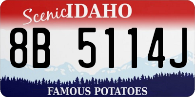 ID license plate 8B5114J