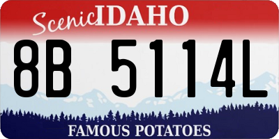 ID license plate 8B5114L