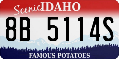 ID license plate 8B5114S