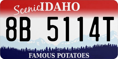 ID license plate 8B5114T