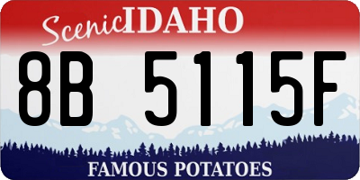 ID license plate 8B5115F