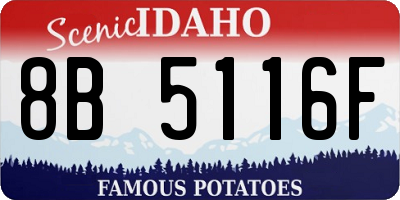 ID license plate 8B5116F
