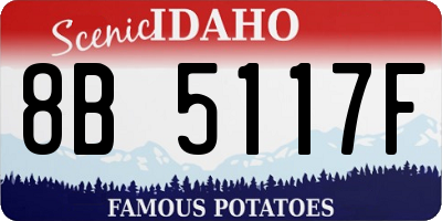 ID license plate 8B5117F