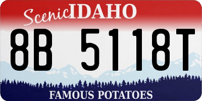 ID license plate 8B5118T