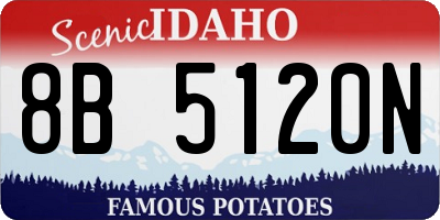 ID license plate 8B5120N