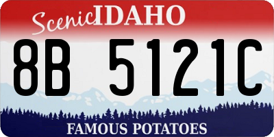 ID license plate 8B5121C