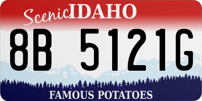 ID license plate 8B5121G