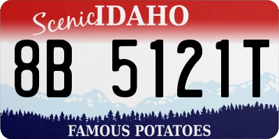 ID license plate 8B5121T