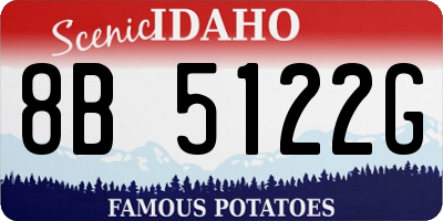 ID license plate 8B5122G