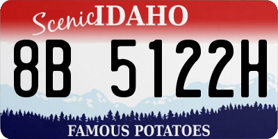 ID license plate 8B5122H