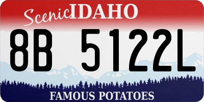 ID license plate 8B5122L