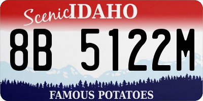 ID license plate 8B5122M