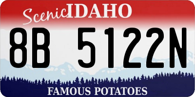 ID license plate 8B5122N