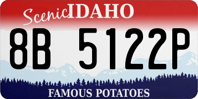 ID license plate 8B5122P