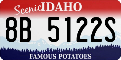 ID license plate 8B5122S