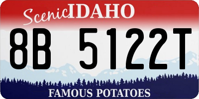 ID license plate 8B5122T