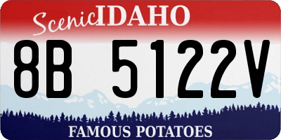 ID license plate 8B5122V