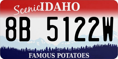ID license plate 8B5122W