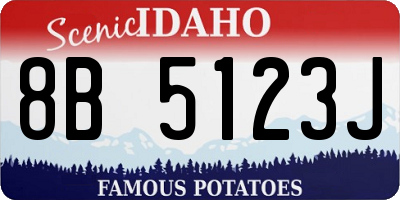 ID license plate 8B5123J